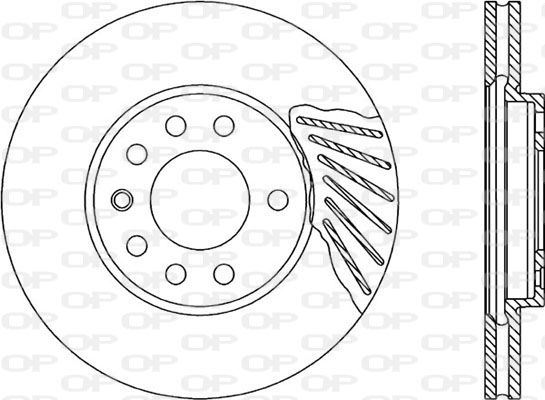 OPEN PARTS Тормозной диск BDA1808.20